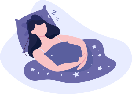 a vector of a girl that is sleeping